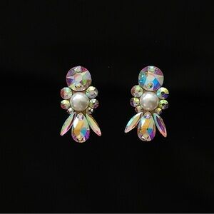 Statement Ballroom Bellydance Crystal AB Earrings : Fairy Lights